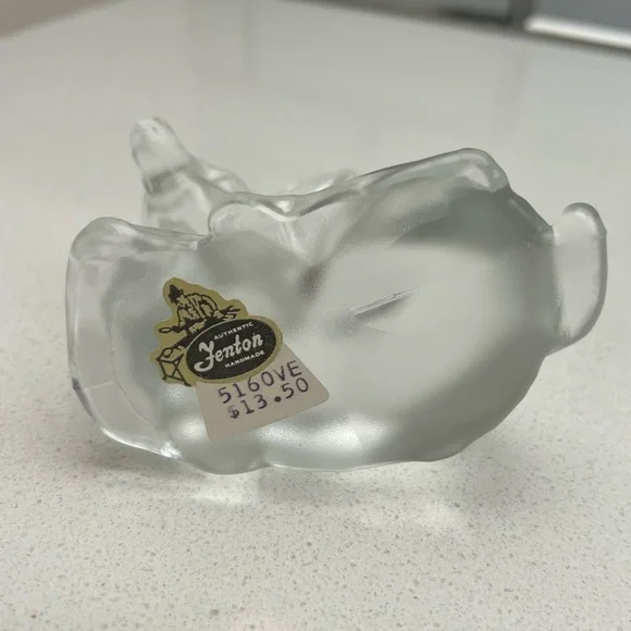 Vintage Fenton Clear Satin Fawn Deer - Picture 9 of 13